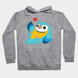 Parrot with Heart Hoodie